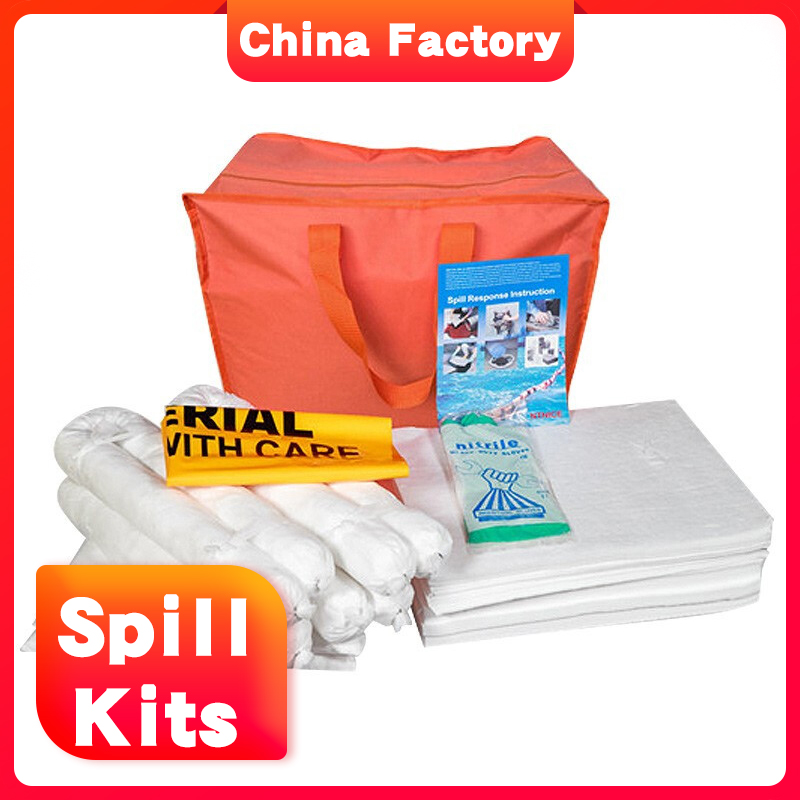 Microfiber 50l bin spill kit for Chemical plant oil spill