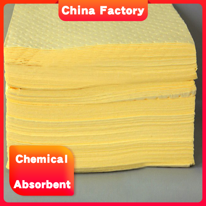 Super Absorbent hydrofluoric acid chemical absorbent pad for clean liquid spill