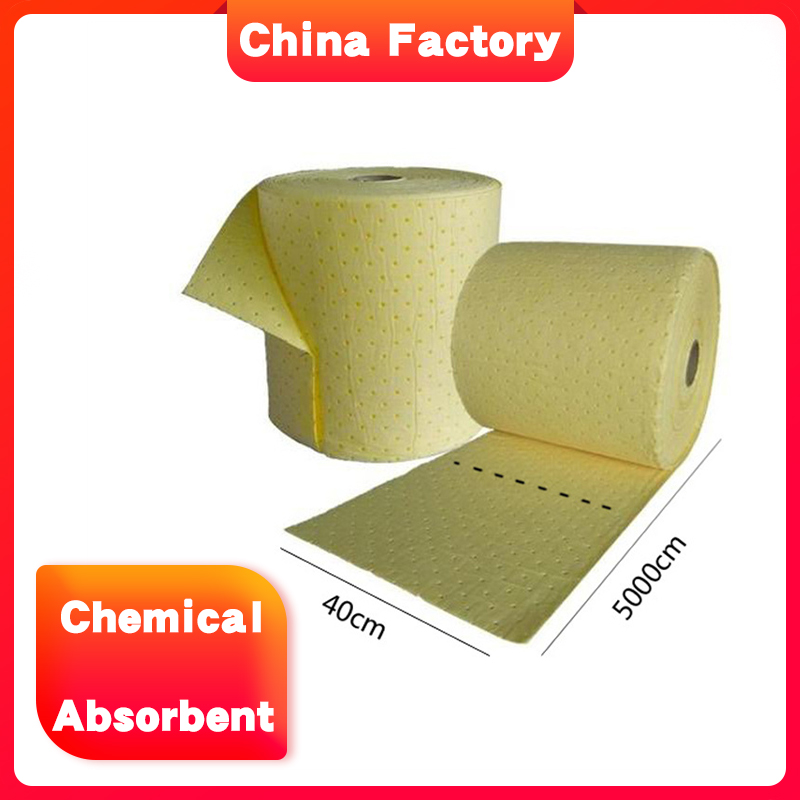 Factory Price 40cm x 50cm chemical sorbent roll in laboratories spill