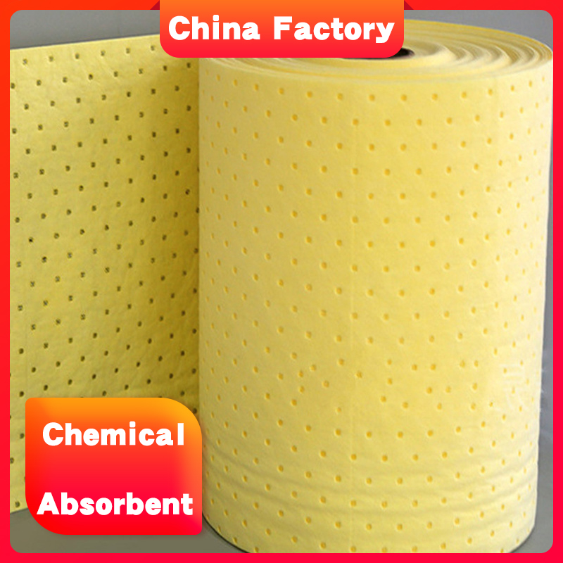 quickly absorbent Corrosive liquid hazardous absorbent roll for spill pollution control