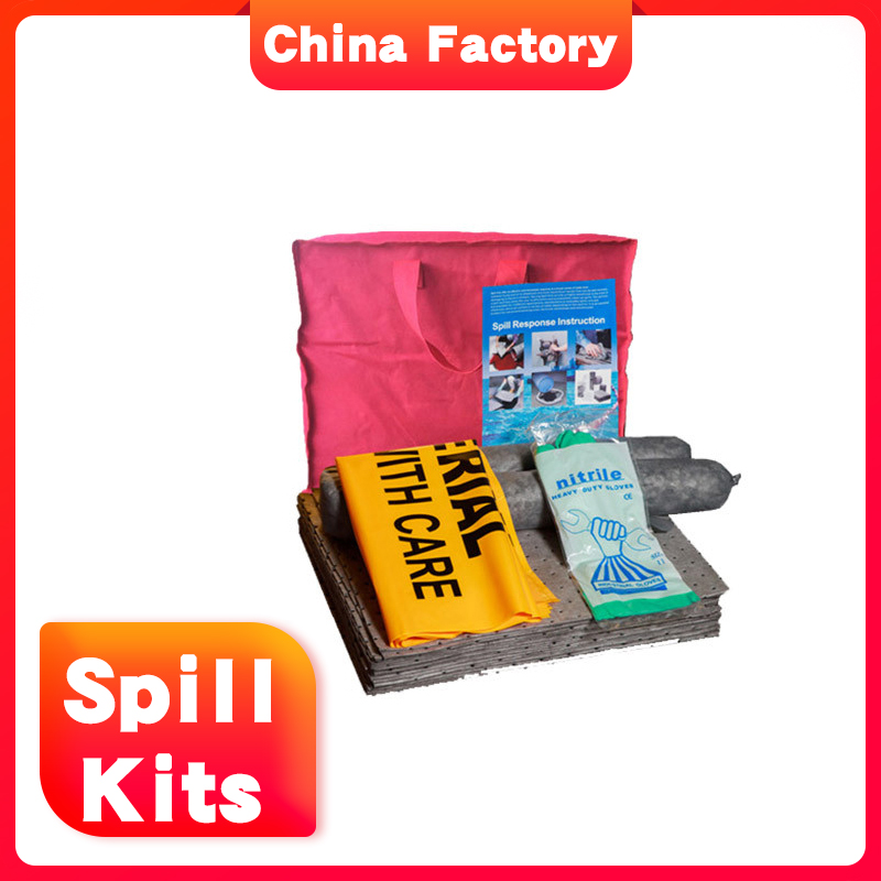 Hot sale box universal spill kit for Workplace spill leakage