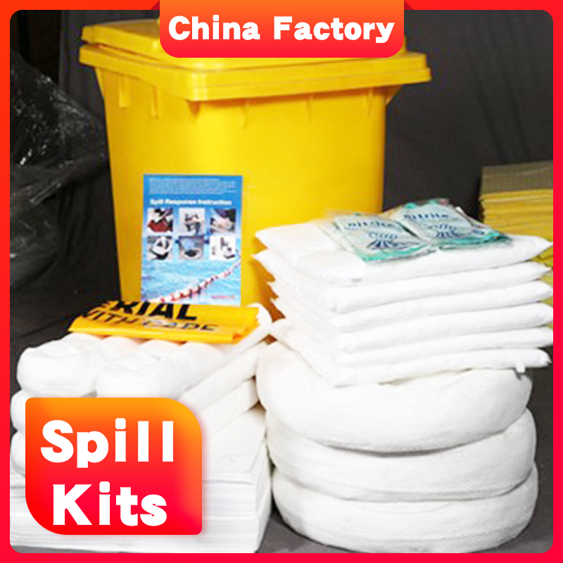 best quality 120 ltr bin spill kit for Automobile factory oil spill