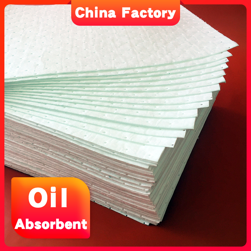 Safety 100% PP fabrics oil absorbent sheet for Oil spill of environmental cleaning company