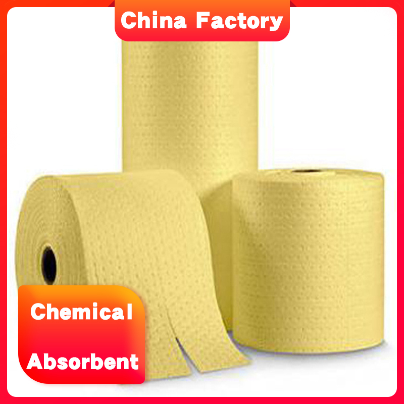 Microfiber 100% PP fabrics hazardous sorbent roll for acid spill control