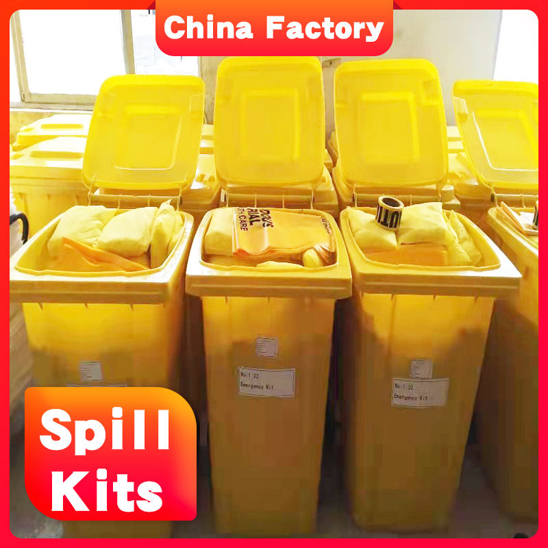 Reusable 90l hazmat spill kit for chemical plant spill