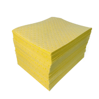 Super Absorbent Yellow Chemical Absorbent Mat For Cleaning The Strong Acid Spill