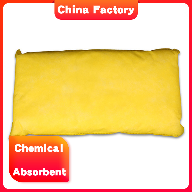 Manufacturer solidifying liguid chemical absorber pillow for laboratory spill