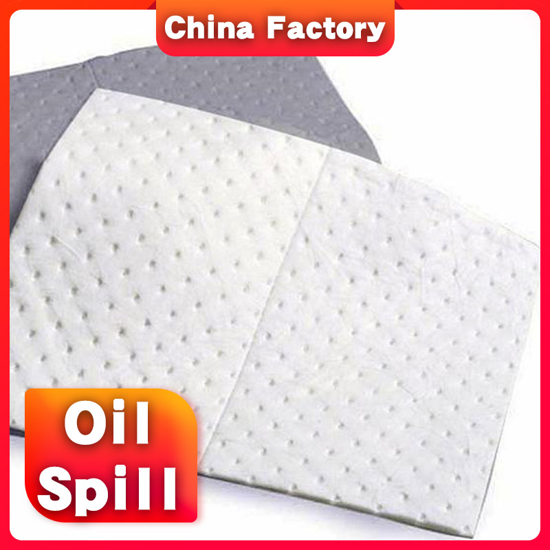 Large oil absorption 100% PP fabrics oil sorbent sheet for Coastal defense oil spill