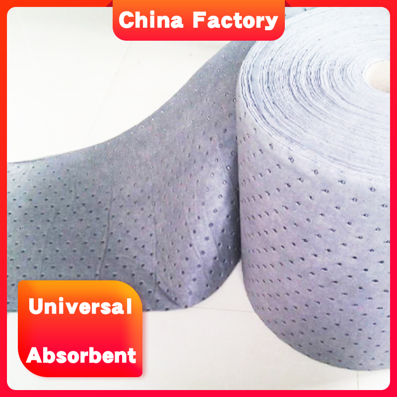 Hot sale 40cm x 50cm general absorbent roll for Workplace spill leakage