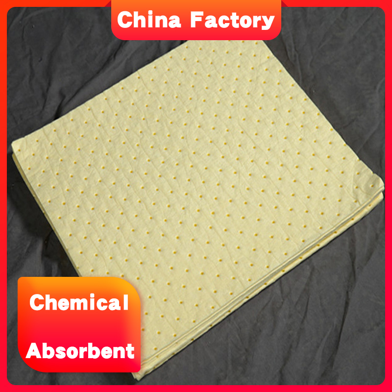 Environmental Products Non woven fabric hazardous absorb pad on lab bench spill