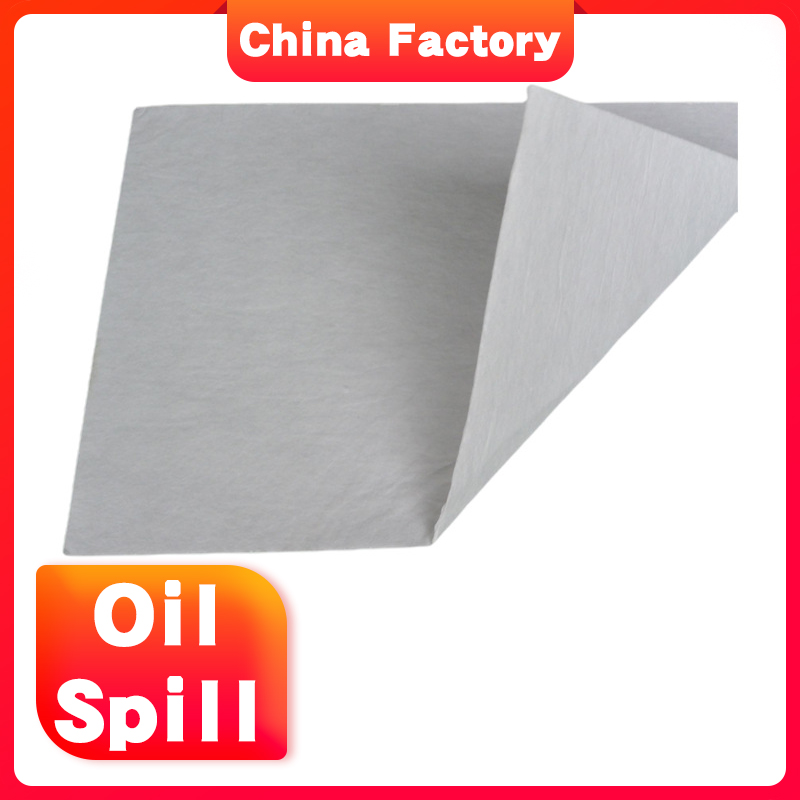 Microfiber 100% PP fabrics oil absorbent mat for Chemical plant oil spill