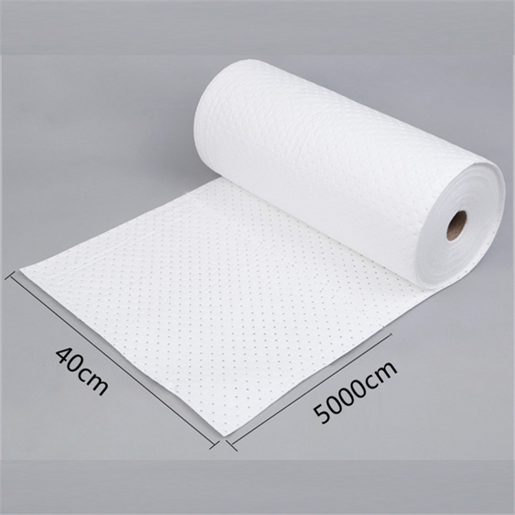 Super Absorbent Melt-blown Heavy Weight oil absorbent roll for Machinery plant oil spill