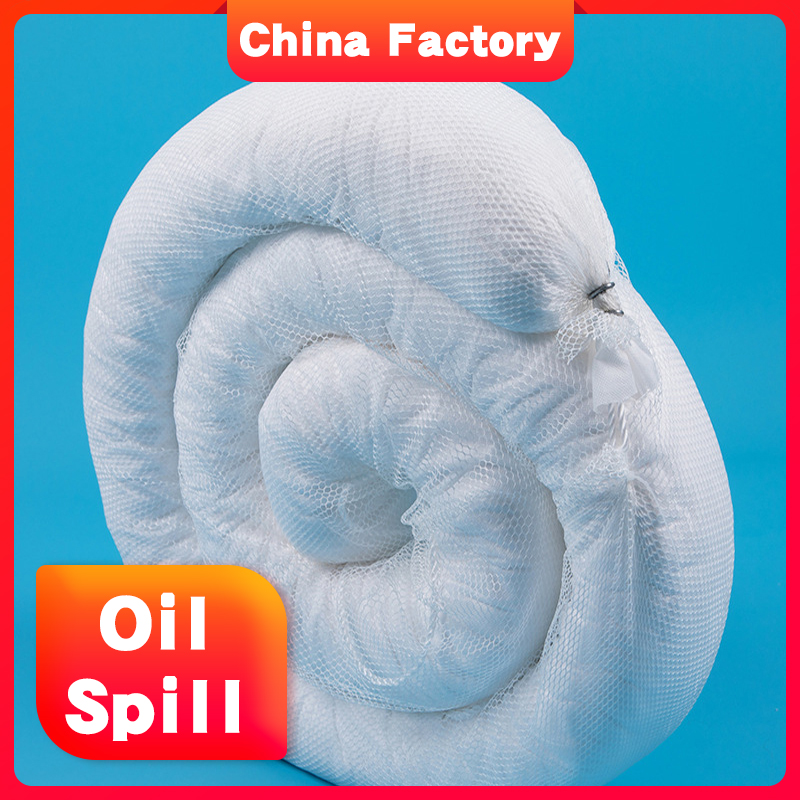 Hot sale oil absorbing materials oil absorbent sock for Oil spill around machinery and equipment