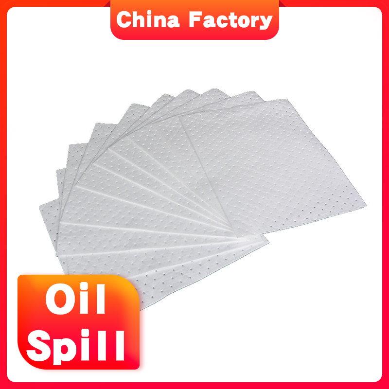Super Absorbent 100% PP fabrics oil absorbent pads for Machinery plant oil spill
