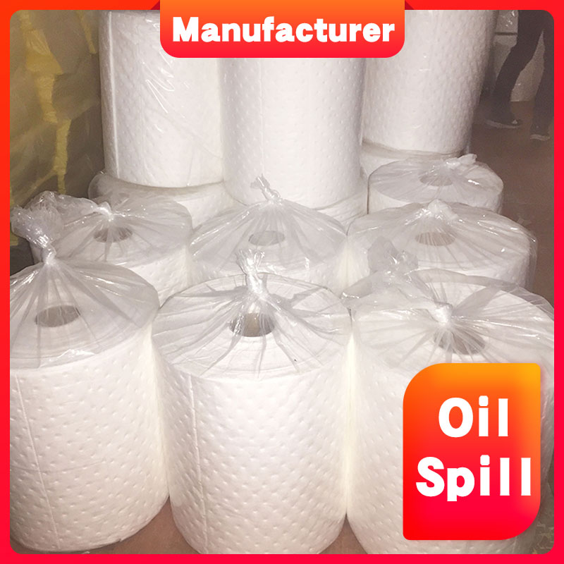quickly absorbent 100% PP fabrics oil absorber roll for Oil spill from oil refinery